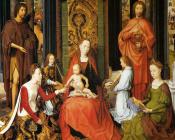 汉斯 梅姆林 : The Mystic Marriage Of St. Catherine Of Alexandria (central panel of the San Giovanni Polyptch)